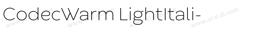 CodecWarm LightItali字体转换